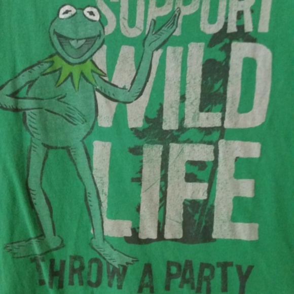 Kermit The Frog Green T Shirt Size XL Juniors - Picture 2 of 3